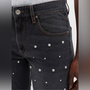 Isabel Marant Étoile Dulano Faux Pearl-stud Straight-leg Jeans, New